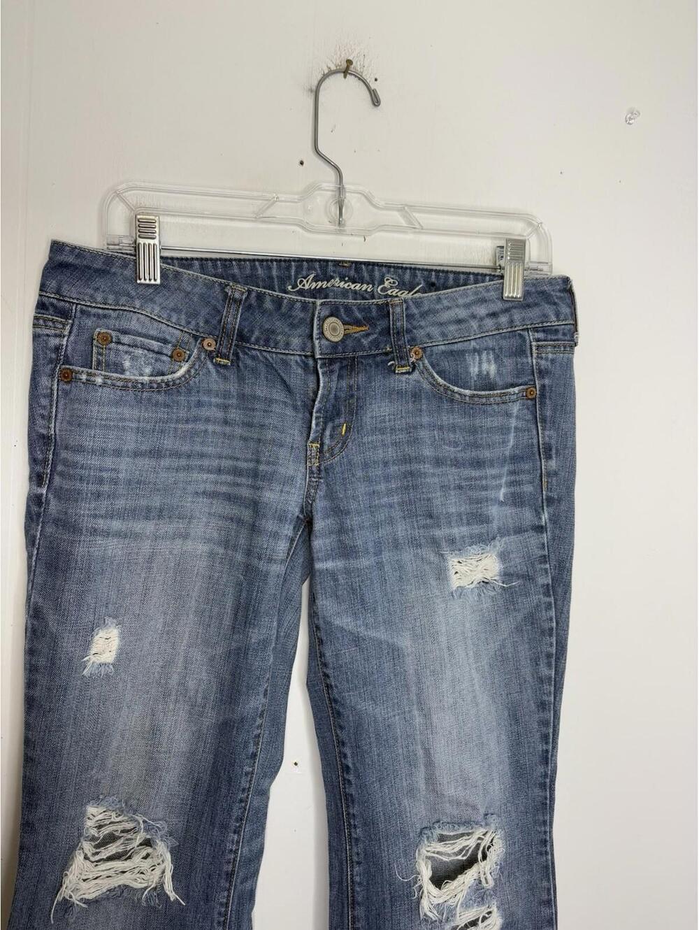 American Eagle Jeans Womens 4 Vintage Favorite Boyfriend Y2K Low Rise Ripped - Picture 4 of 13